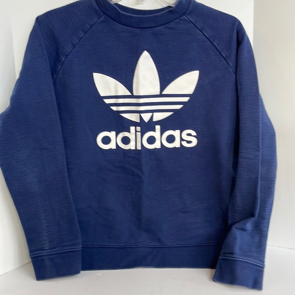 Adidas heavyweight crew neck navy sweatshirt size Small